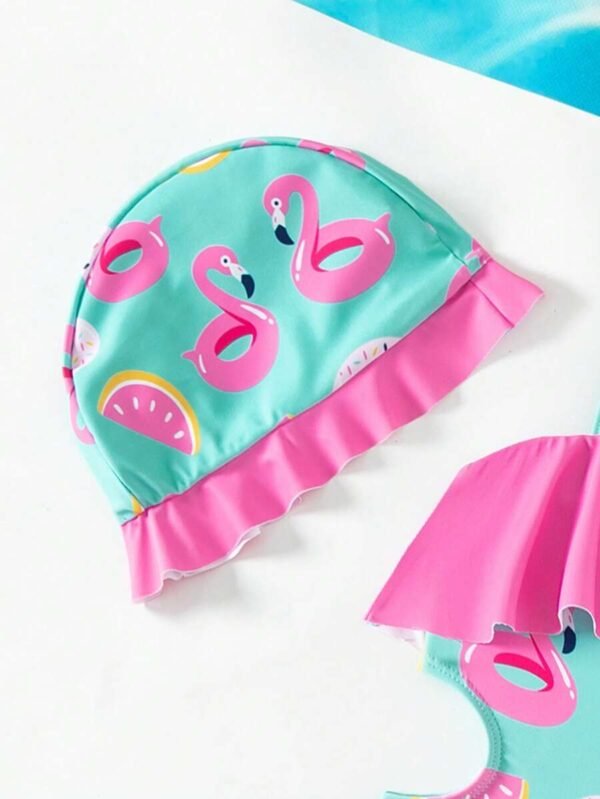 Traje De Baño De Una Pieza Para Bebé Niña Con Diseño De Dibujos Animados - Imagen 3