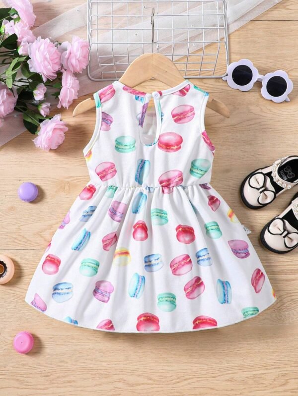 Vestido Sin Mangas Para Bebé Niña Con Decoración De Lazo - Imagen 4