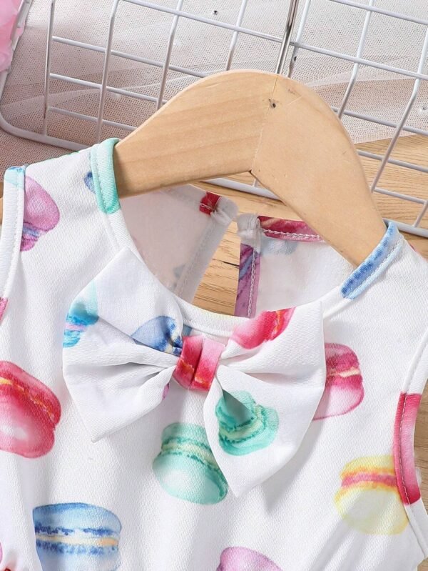 Vestido Sin Mangas Para Bebé Niña Con Decoración De Lazo - Imagen 2