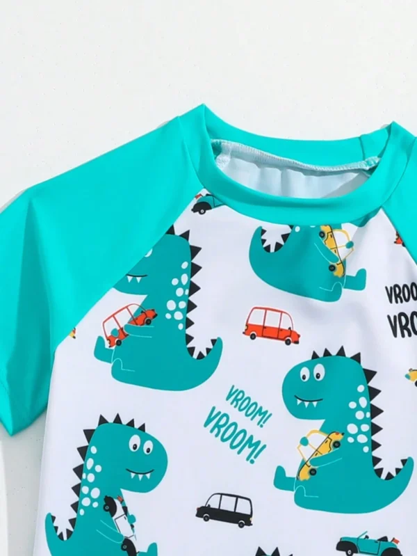Conjunto De Trajes De Baño Estampado Con Dibujos Animados Para Niños Pequeños - Imagen 3