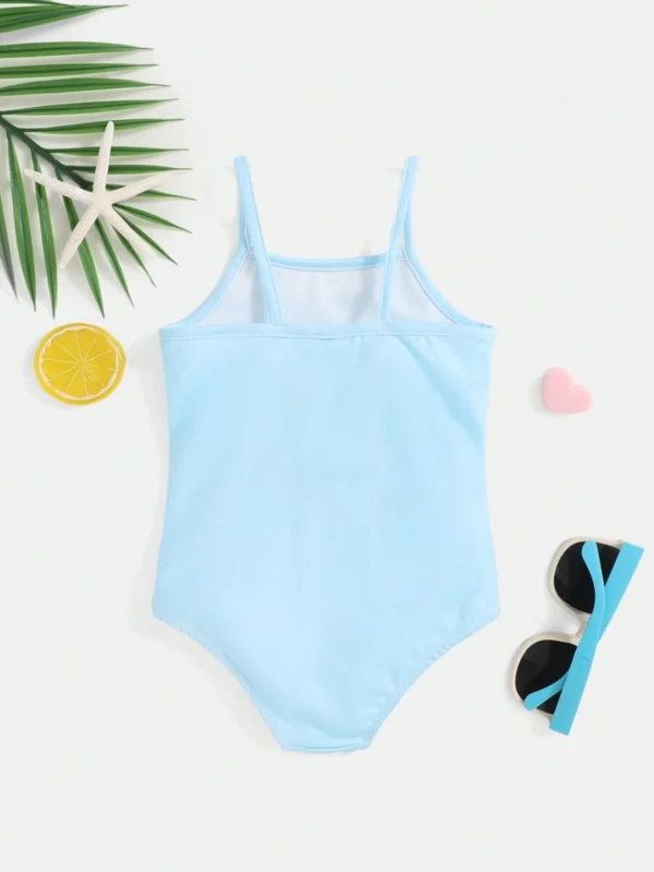 Traje De Baño De Una Sola Pieza Para Bebés Niñas Con Lindo Patrón De Unicornio - Imagen 2