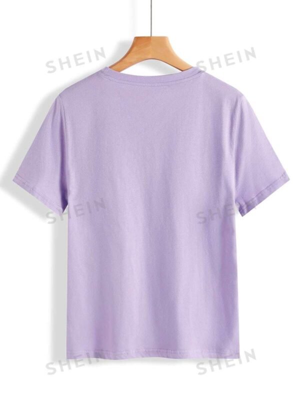 Camiseta Unicolor Con Cuello Redondo - Imagen 2