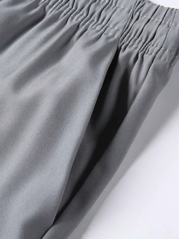 Pantalones Cortos Holgados Con Diseño De Letras De Patchwork - Imagen 3