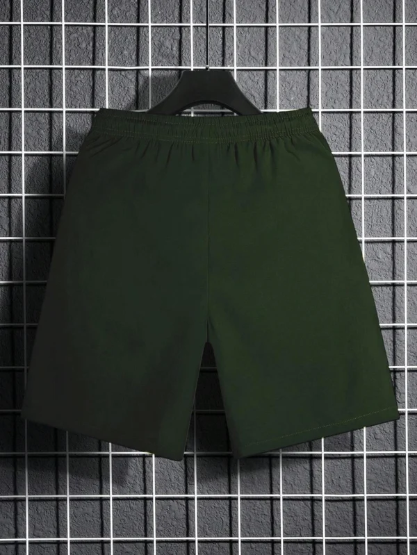 Pantalones Cortos Holgados Con Diseño De Letras De Patchwork - Imagen 2