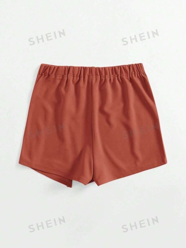 Skort bajo con abertura de cintura elástica - Imagen 2