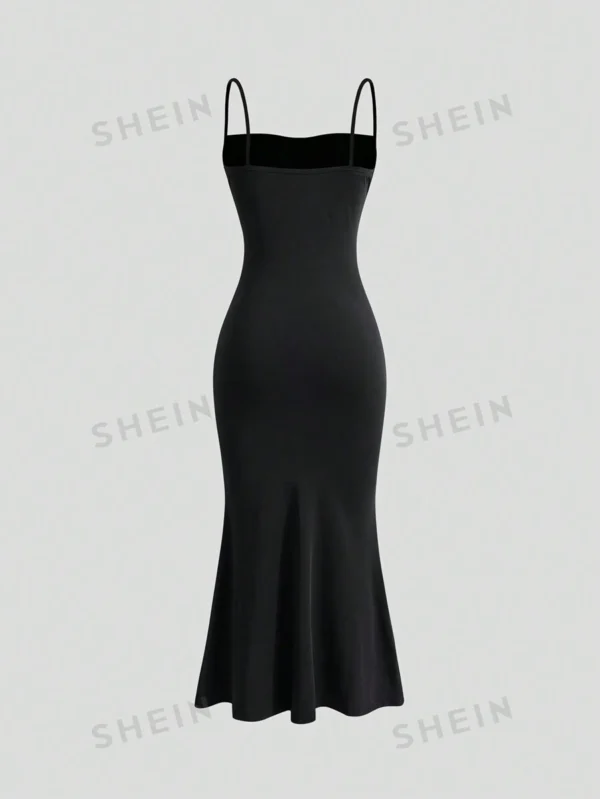 Vestido de tirantes unicolor fruncido - Imagen 2