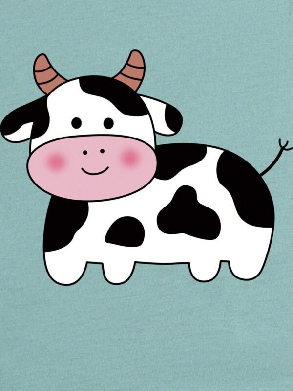 Camiseta De Manga Corta Con Estampado De Vaca - Imagen 3