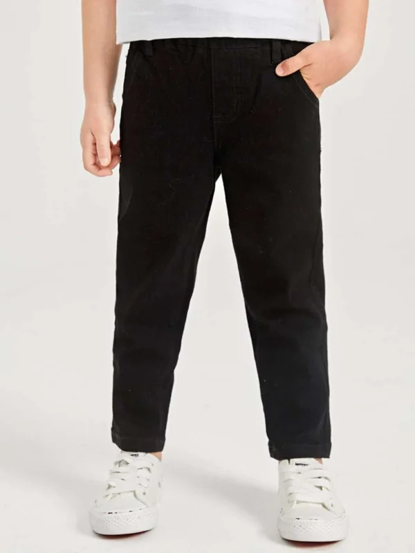 Jeans Con Bolsillos Oblicuos Para Niños