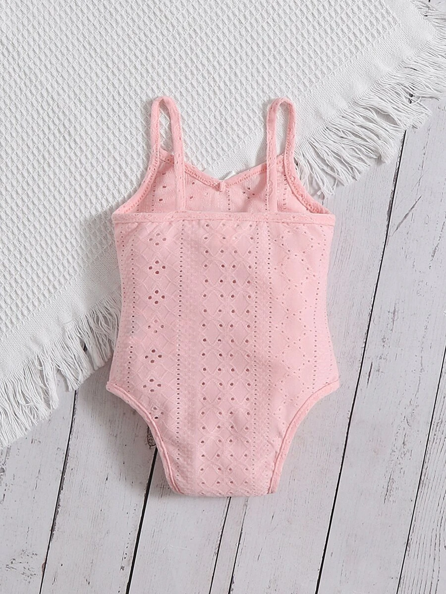 Body de tirantes con lazo frontal para niña pequeña - Imagen 2