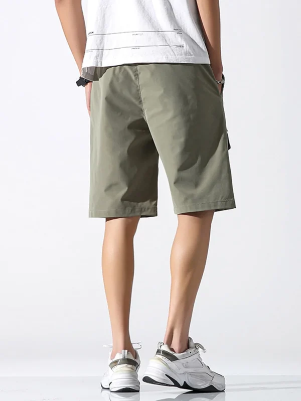 Short De Bermudas Con Bolsillos De Solapa Y Ajuste Holgado - Imagen 3