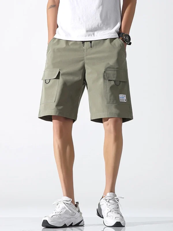 Short De Bermudas Con Bolsillos De Solapa Y Ajuste Holgado - Imagen 2