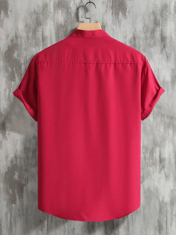 Camisa de cuello alto con botón - Imagen 2