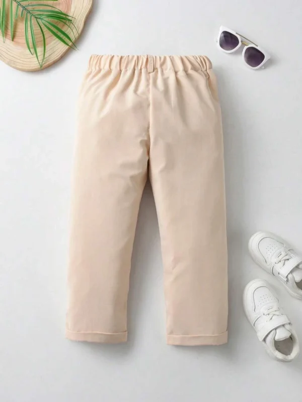 Pantalones Rectos Lisos Para Niños - Imagen 2