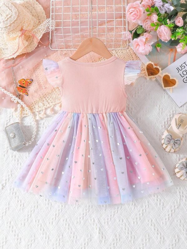 Nuevo Vestido De Princesa Con Malla Gradiente, Dobladillo Con Volantes - Imagen 2