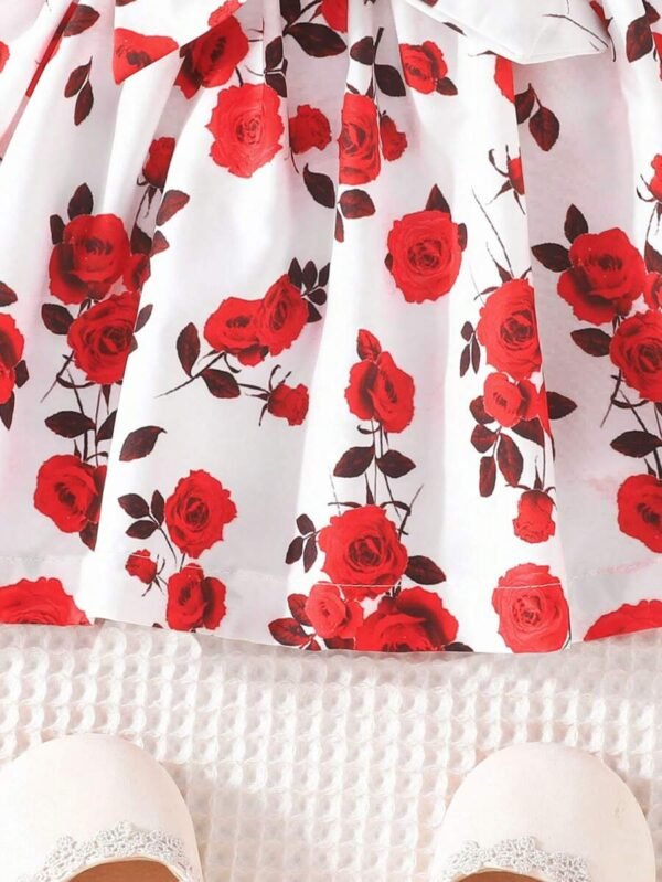 Conjunto De Verano Elegante De Vestidos Con Cinturón Para Niñas Bebés - Imagen 3