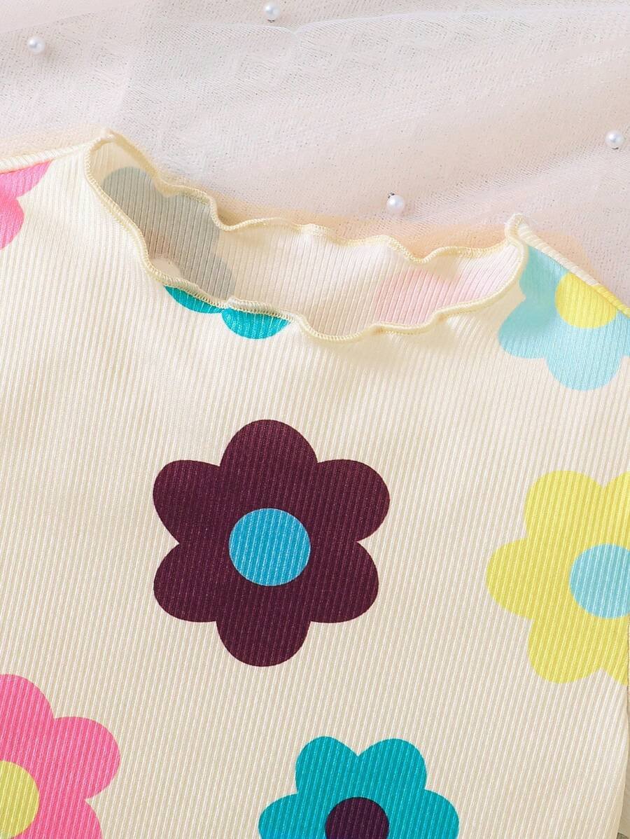 Conjunto De 2 Piezas Para Niñas Jóvenes De Camisa De Manga Corta - Imagen 3