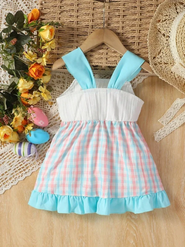 Vestido De Vacaciones Con Bordado De Conejo De Pascua - Imagen 2