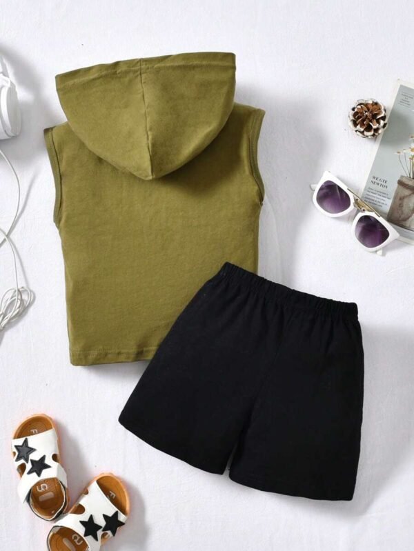 Conjunto De Verano De Camiseta Con Capucha De Manga Corta - Imagen 2