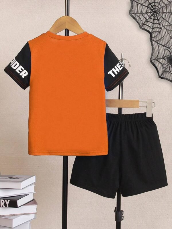 Conjunto De 2 Piezas Para Niños Pequeños Con Camiseta Casual De Manga Corta Y Pantalones Cortos - Imagen 2