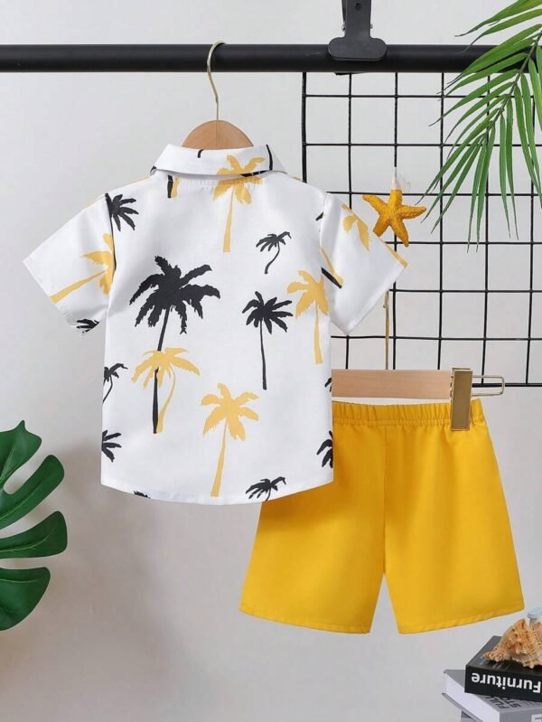 Conjunto Casual Para Bebé De Niño Con Camisa De Manga Corta Y Pantalones Cortos - Imagen 2