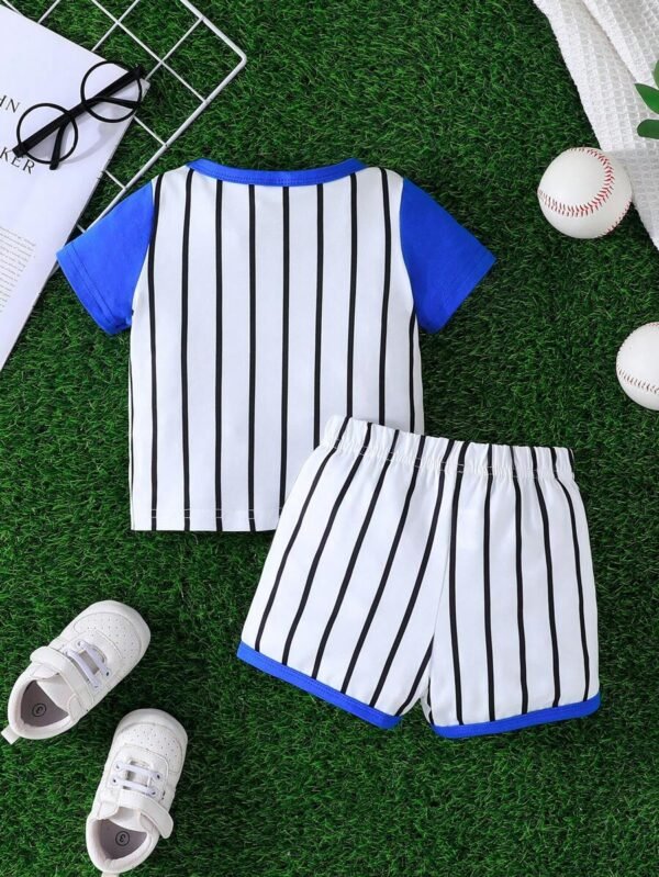 Conjunto de camiseta y pantalón corto de manga corta para bebé niño - Imagen 2