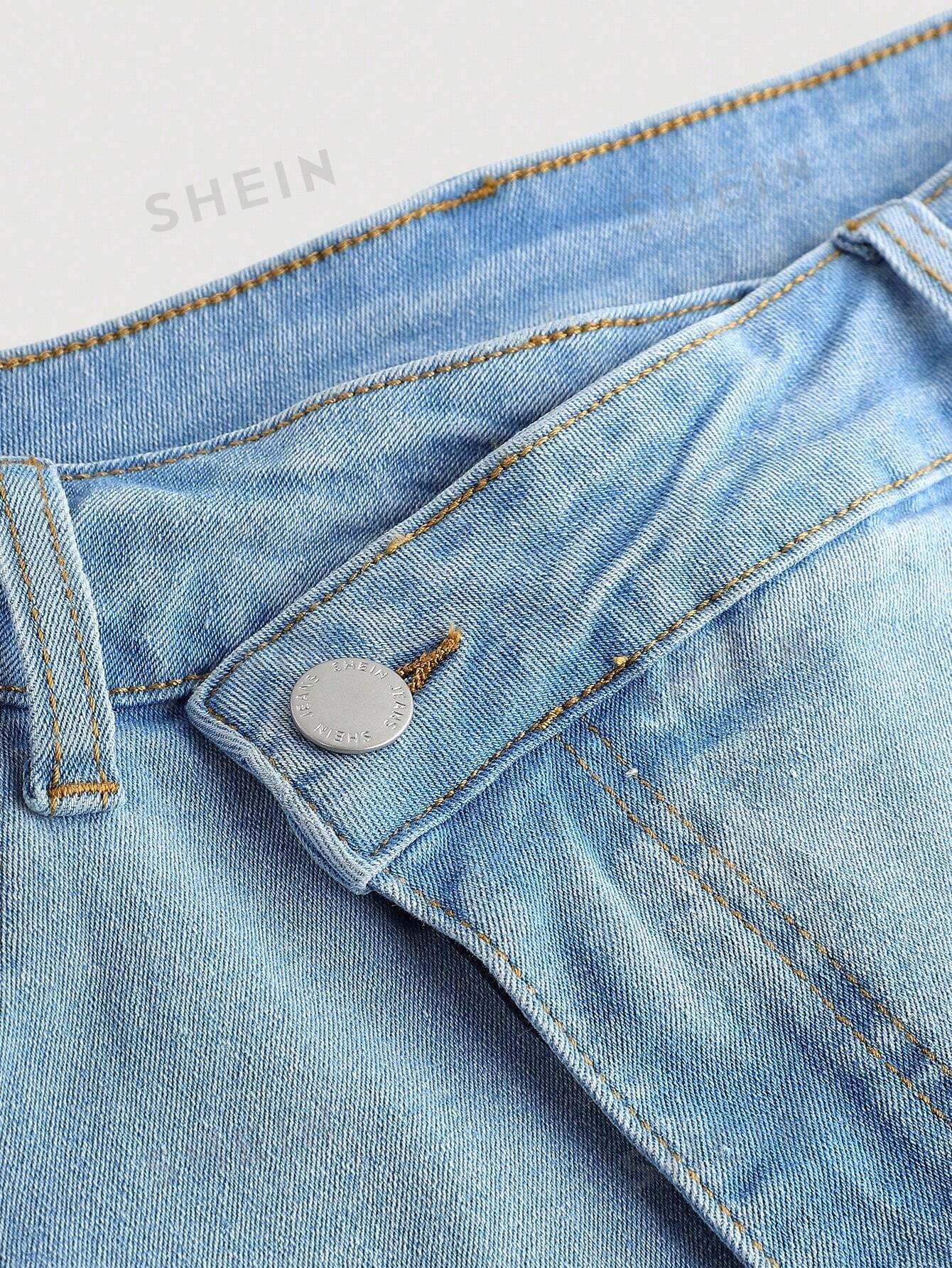 Shorts sexy de mezclilla azul ajustados a la figura y elásticos - Imagen 3