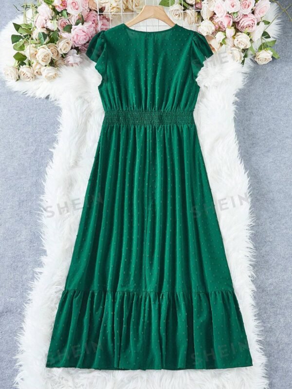 Vestido Envolvente De Cintura Empire De Manga Acampanada - Imagen 2