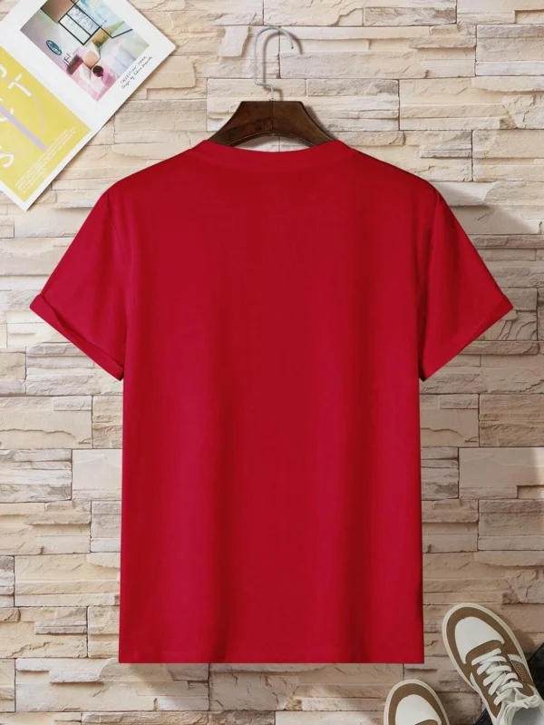 Camiseta unicolor de cuello redondo - Imagen 3