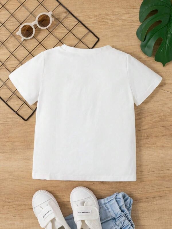 Camiseta Con Cuello Cruzado Y Detalle De Línea Press Decor Para Niño - Imagen 2