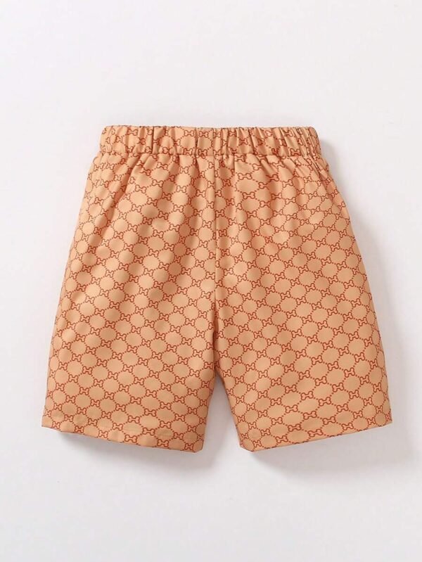 Pantalones Cortos Tejidos Con Estampado De Números, Huesos Y Cadena - Imagen 2