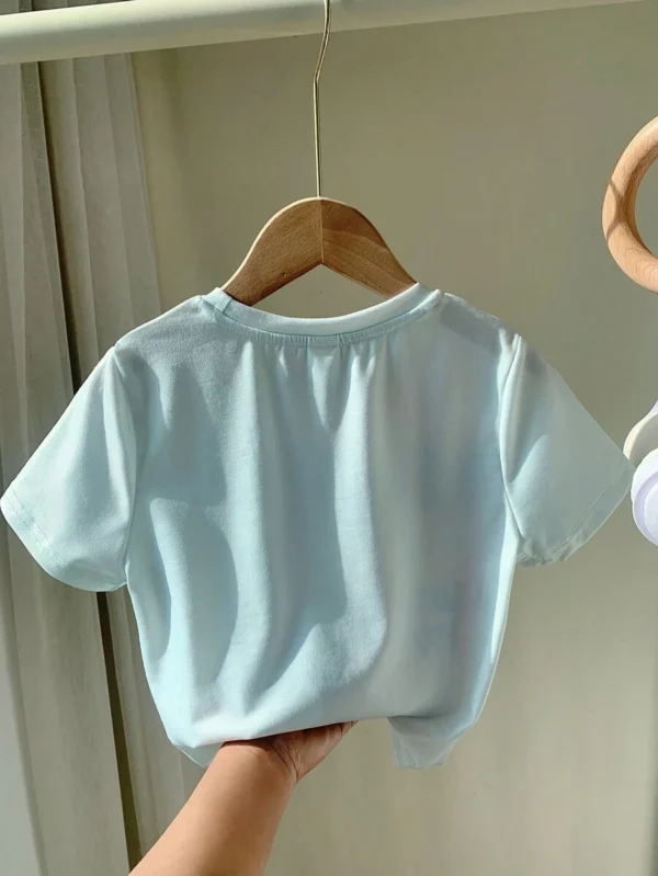 Camiseta De Manga Corta Informal Con Estampado De Oso - Imagen 2