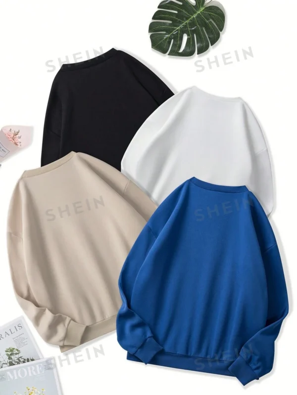 Sudadera con estampado de corazón & fantasma con forro térmico - Imagen 2