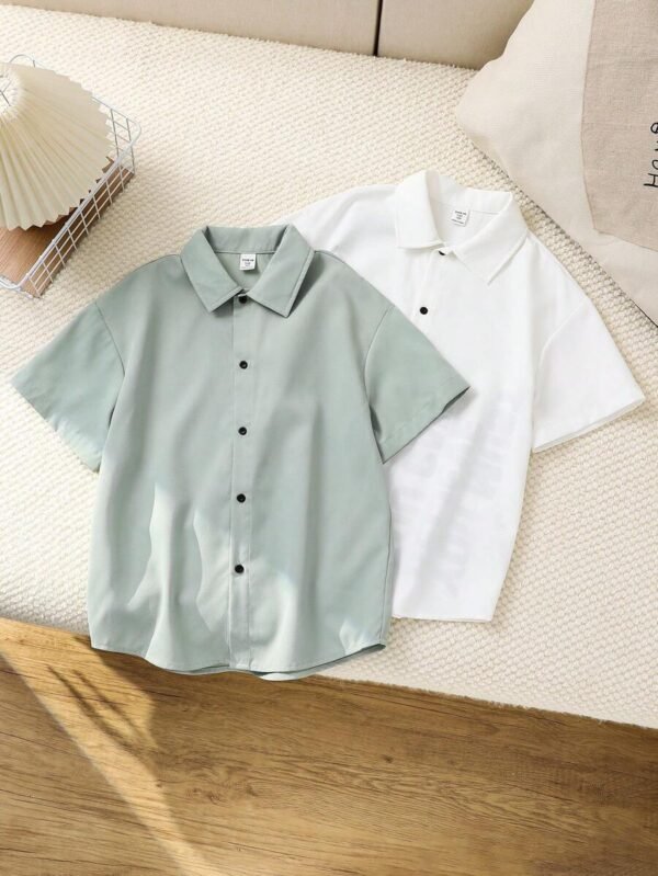 Camisa casual de manga corta y corte holgado estilo callejero