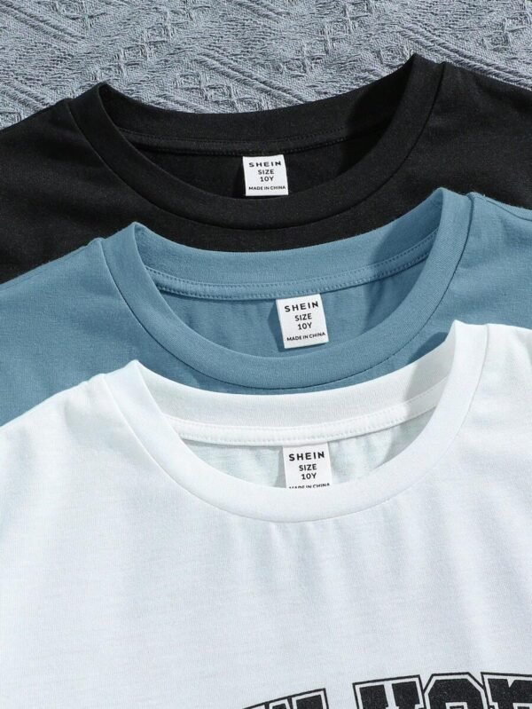camisetas holgadas de manga corta y cuello redondo - Imagen 3