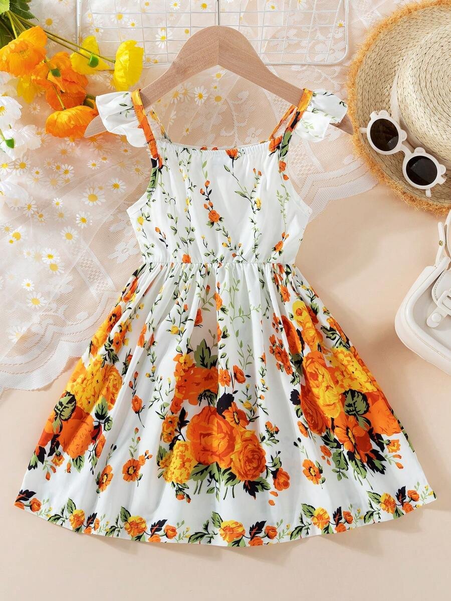 Vestido de flores con manga corta elegante vestido de princesa - Imagen 2