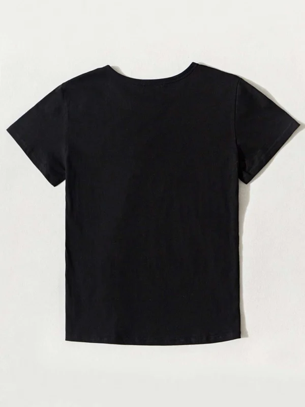 Camiseta con estampado de letra - Imagen 3