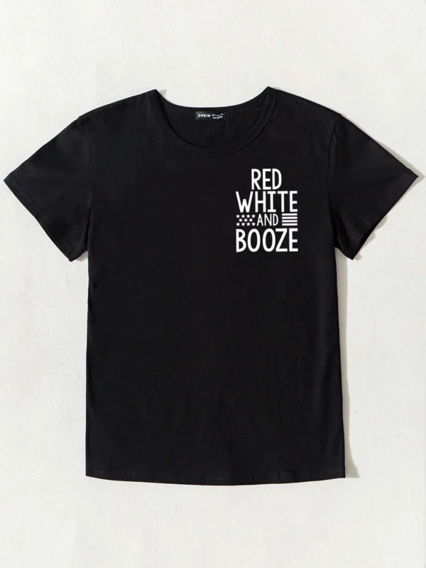 Camiseta con estampado de letra - Imagen 2