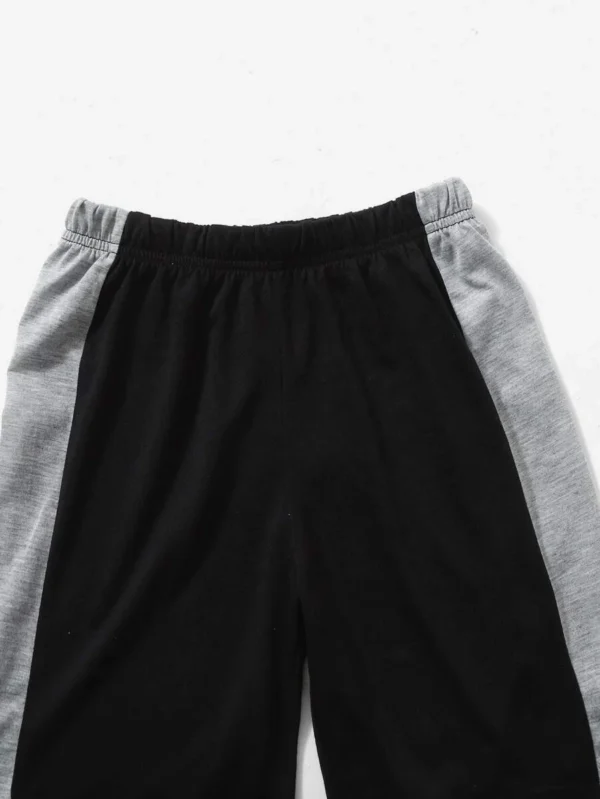 Conjunto de verano informal para niño preadolescente con camiseta de manga corta con letras - Imagen 3