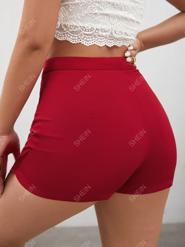 Skort de doble botonadura bajo con abertura - Imagen 3