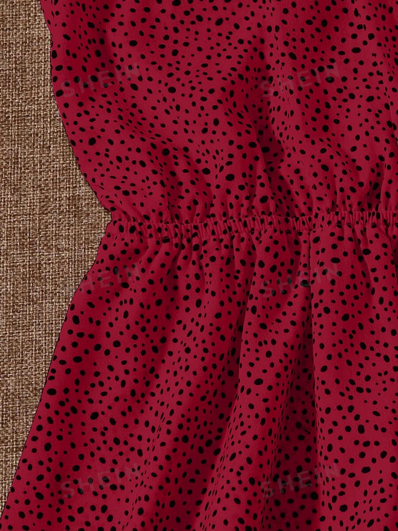 Top de tirantes ribete con fruncido con estampado - Imagen 2