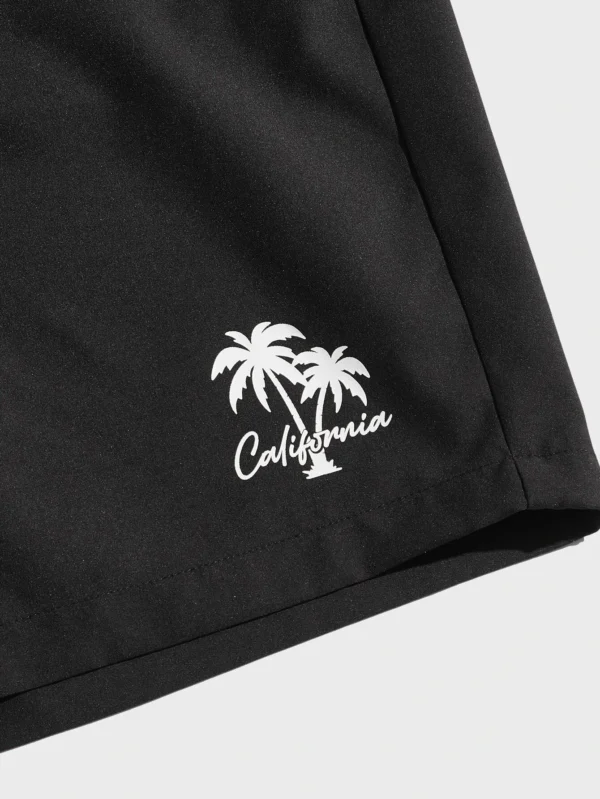 Shorts de palmeras con cordón en la cintura - Imagen 3