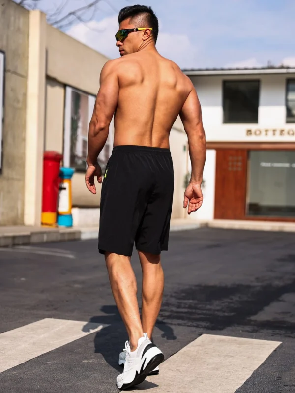 Shorts deportivos para hombres con cordón en la cintura - Imagen 3