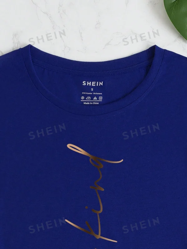 Camiseta con gráfico de eslogan "Sé amable" - Imagen 2