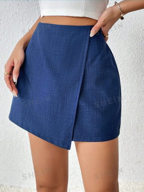 Skort de talle alto cruzado delantero - Imagen 3