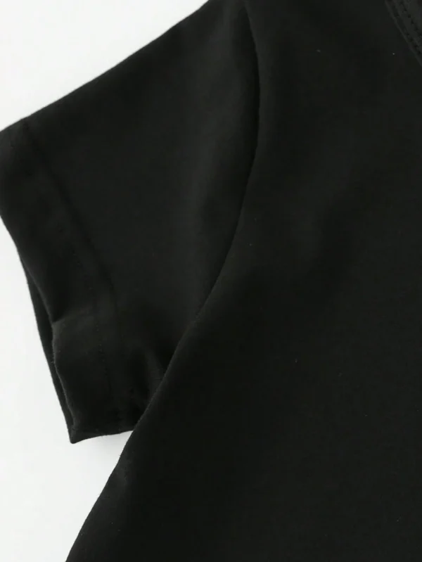 Camiseta básica para niños preadolescentes con cuello redondo y manga cort - Imagen 3