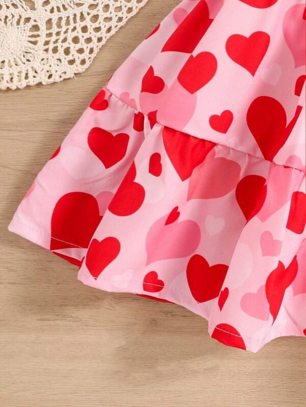 Vestido de tirantes con estampado de corazones - Imagen 2