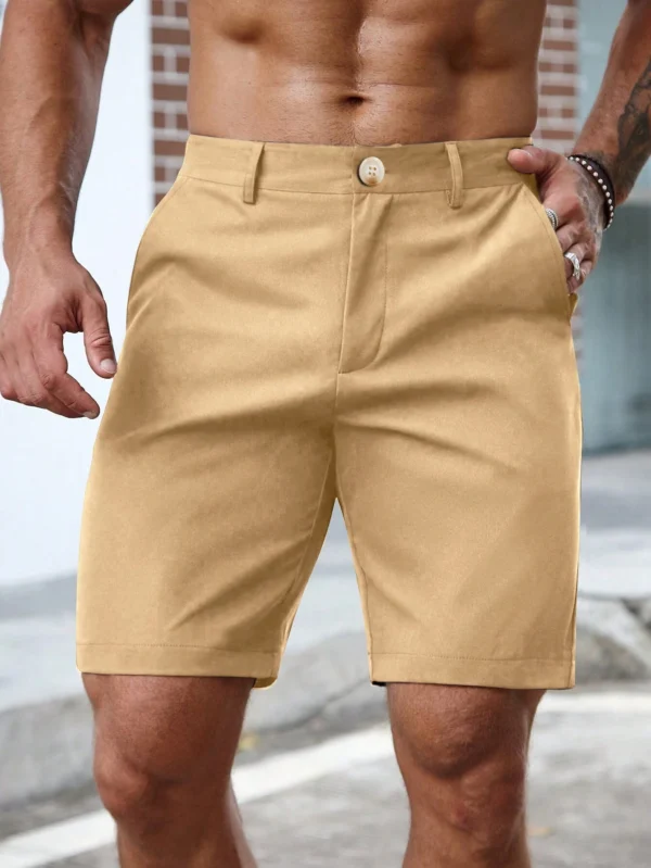 Shorts Khaki casuales de moda y de color sólido