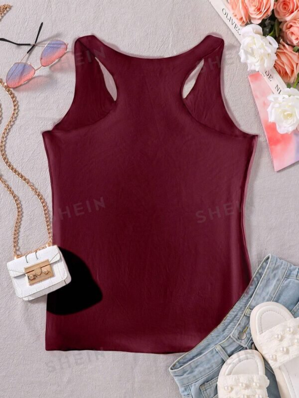 camiseta de tanque para mujer con cuello redondo - Imagen 3
