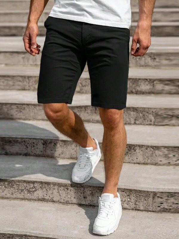 Shorts casuales holgados de unicolor para hombres con estilo