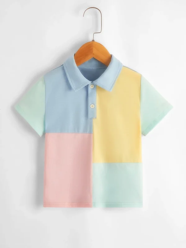 Camisa De Polo Young Boy Con Bloqueo De Color